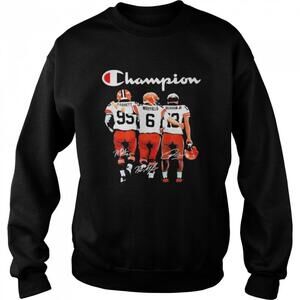 Cleveland Browns Champion Garrett And Mayfield And Beckham Jr Sweatshirt